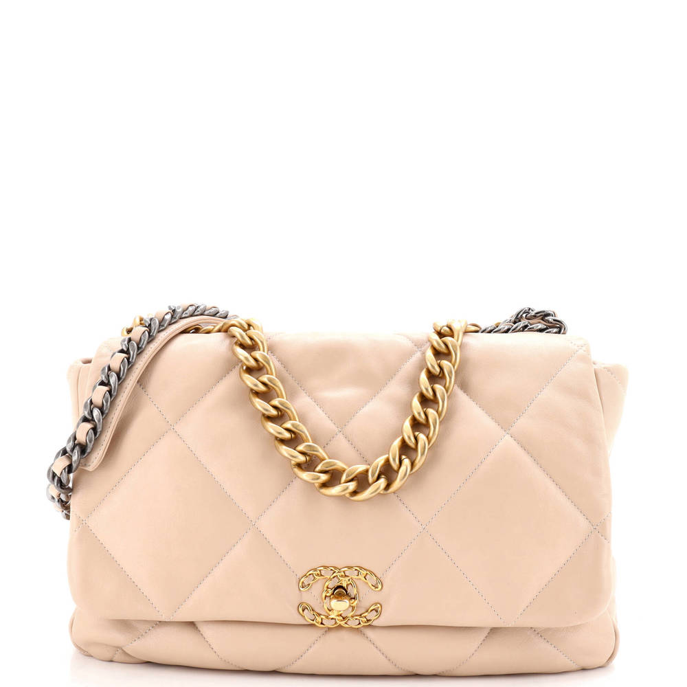 Chanel Maxi 19 Flap Bag Quilted Leather